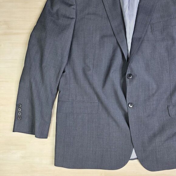 Brooks Brothers Explorer Madison Fit Gray Blazer Sport Coat Suit Jacket Size 46 - Picture 7 of 10